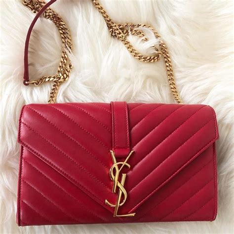 ysl red small bag